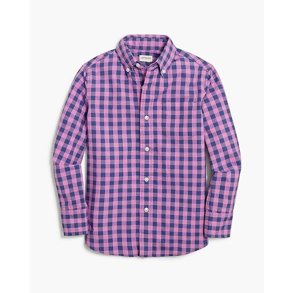 Crewcuts Factory Boys’ Gingham Washed Shirt, size 10 - Picture 1 of 9